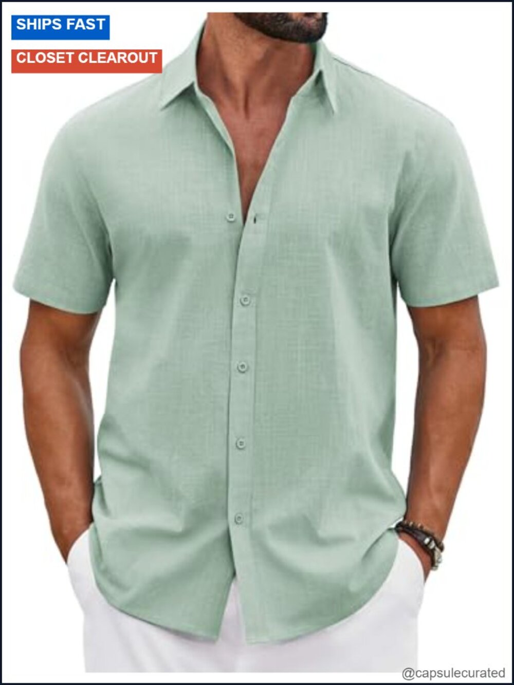 Men's 100% Cotton Button Down Short Sleeve Casual Summer Beach Wedding Shirt